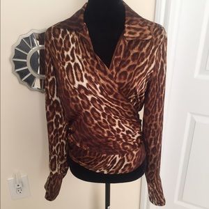 Leopard Shirt- wrap around.