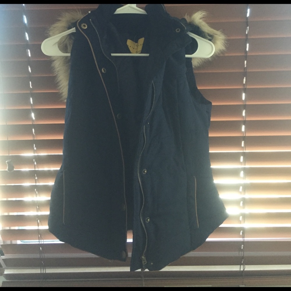Vest jacket navy color
