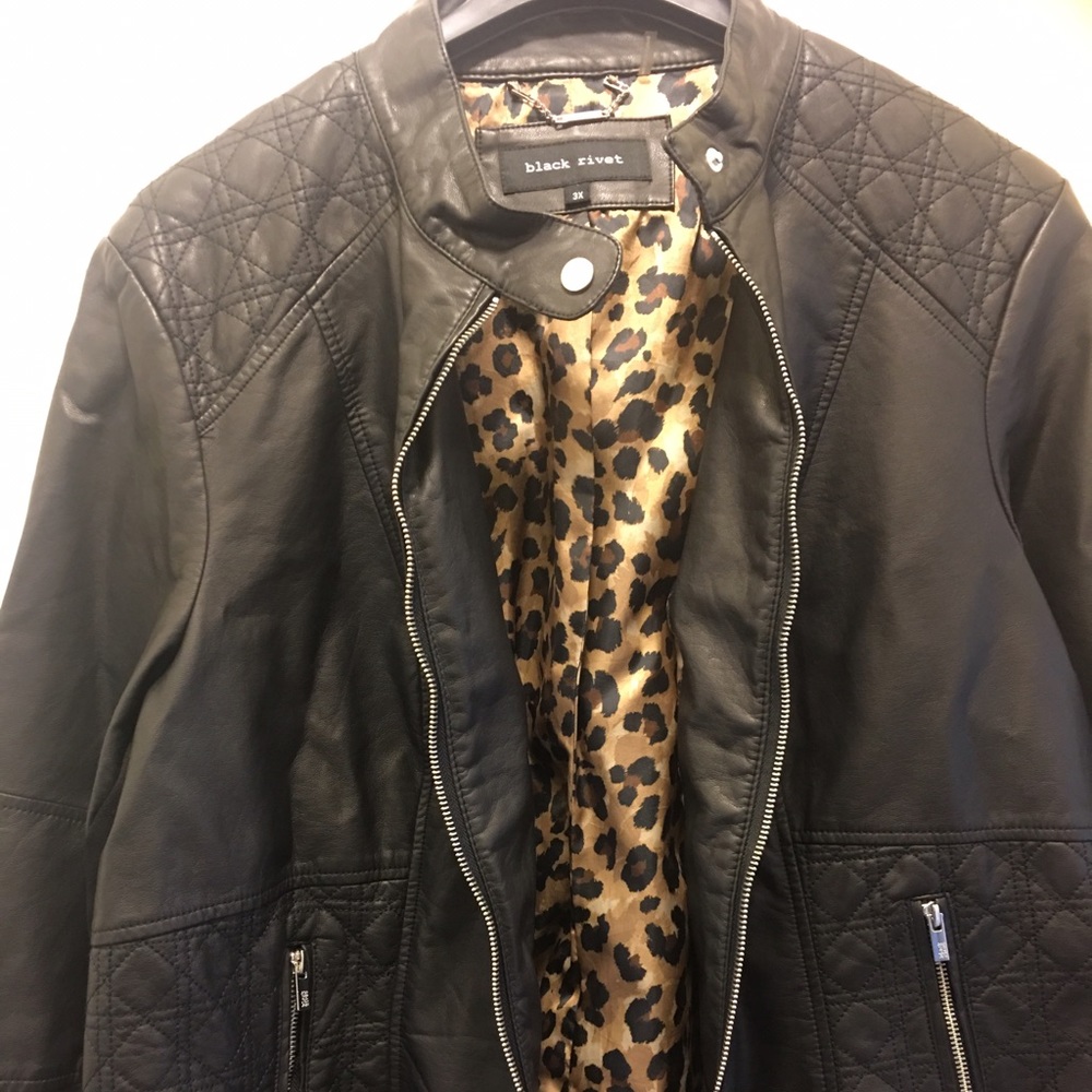 Black leather jacket