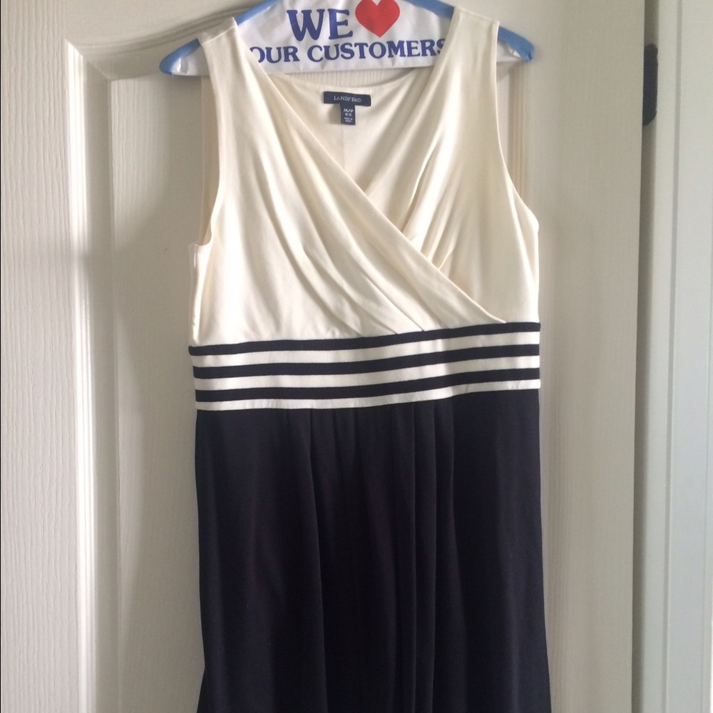 Navy and White Dress