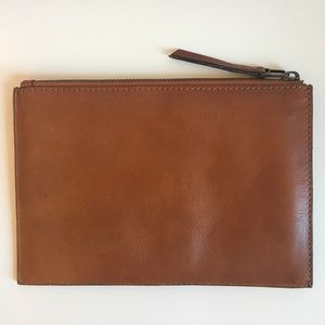 Madewell Leather Zip Clutch