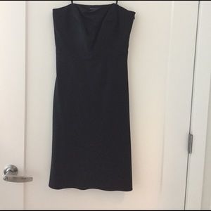 Black strapless dress