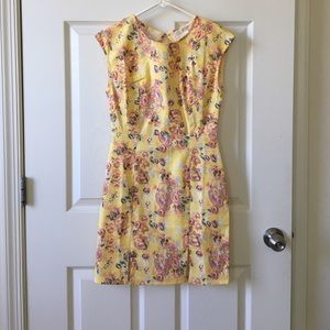Sun Yellow Floral Dress