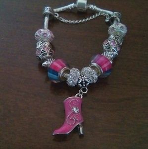 Pink charm bracelet