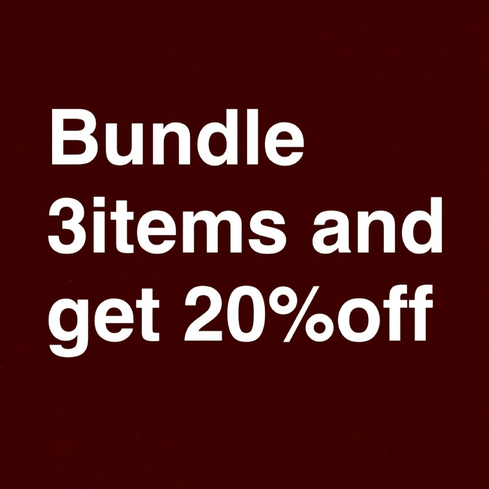 Bundle 3items and get 20%off