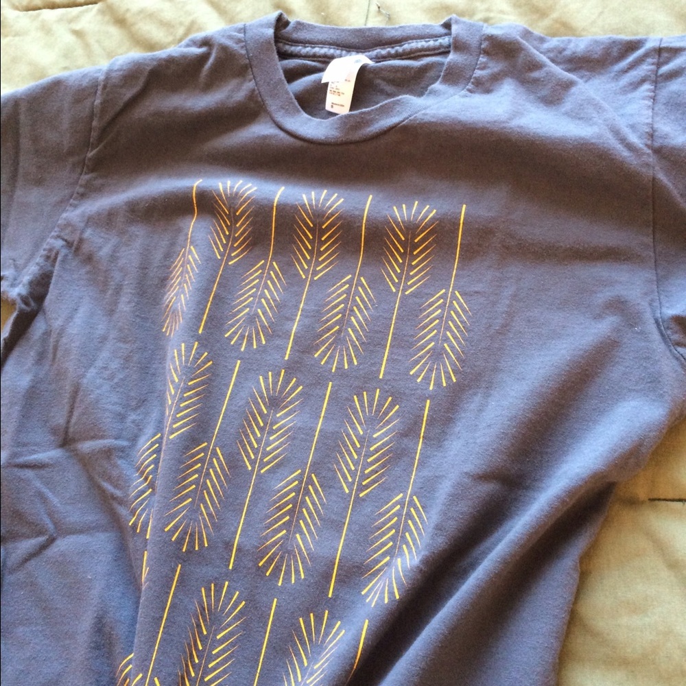 American Apparel Dark Grey Graphic T Shirt - S - Picture 2 of 4