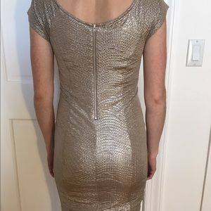 Guess Mini Gold Cap Sleeve Bodycon Dress