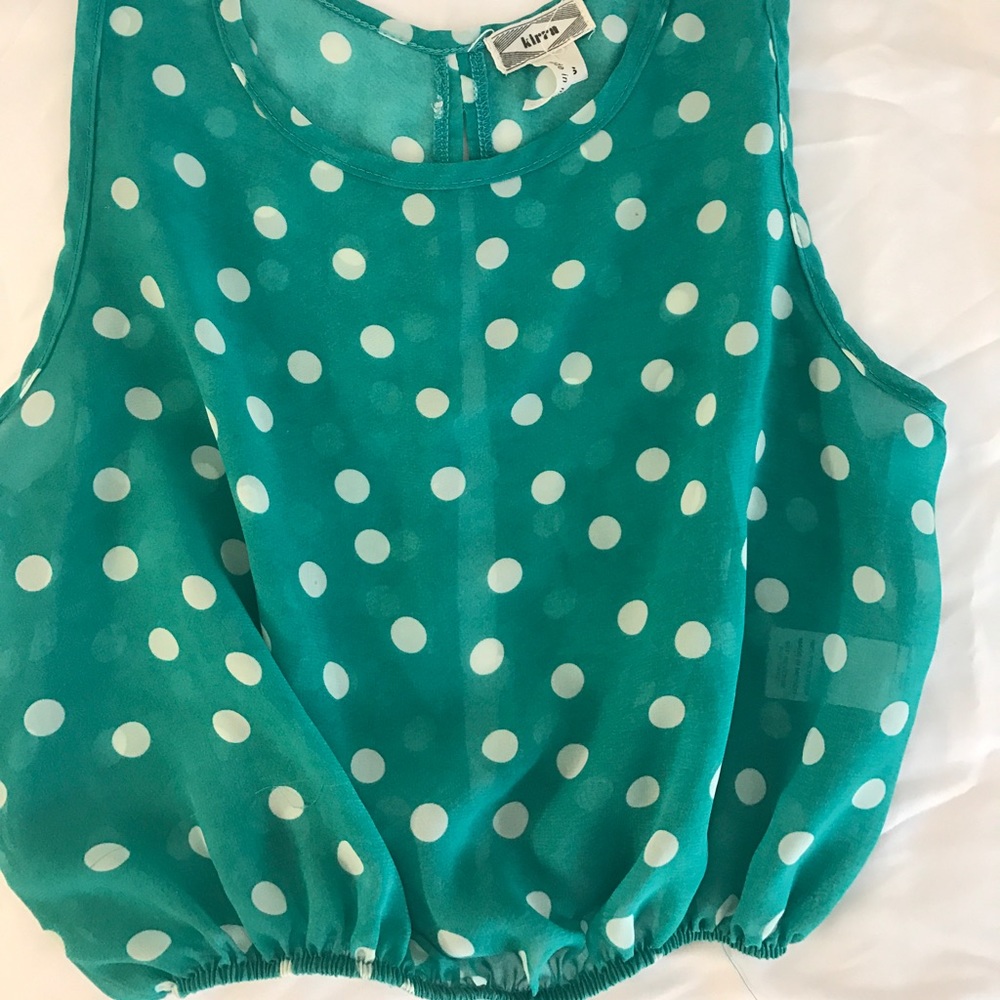 Polka dot crop top