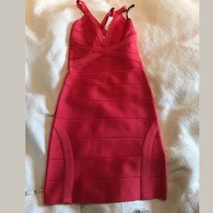 Coral Bebe Bandage Dress XS