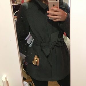 Grey trench coat