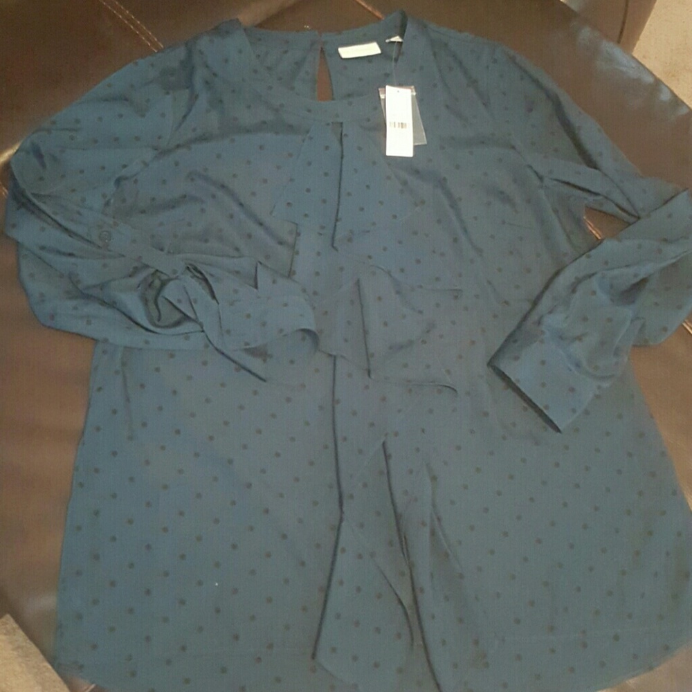 NWT NY&Co Ruffle Front Blouse