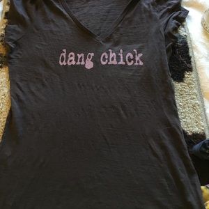 Dang chicks brown, turquoise and purple 3 tees