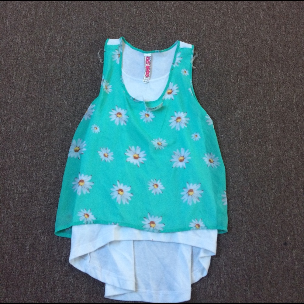 Girls nwt floral tank top