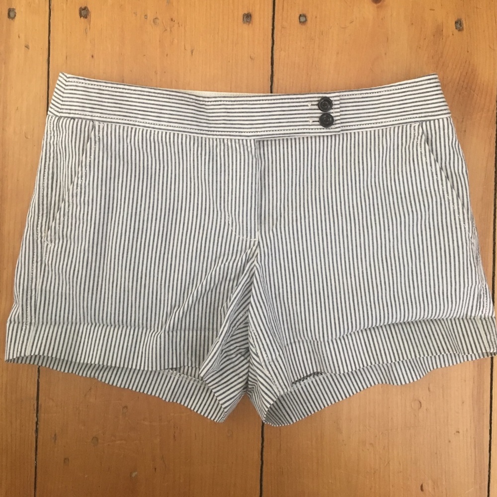 J. Crew Striped Cotton Shorts