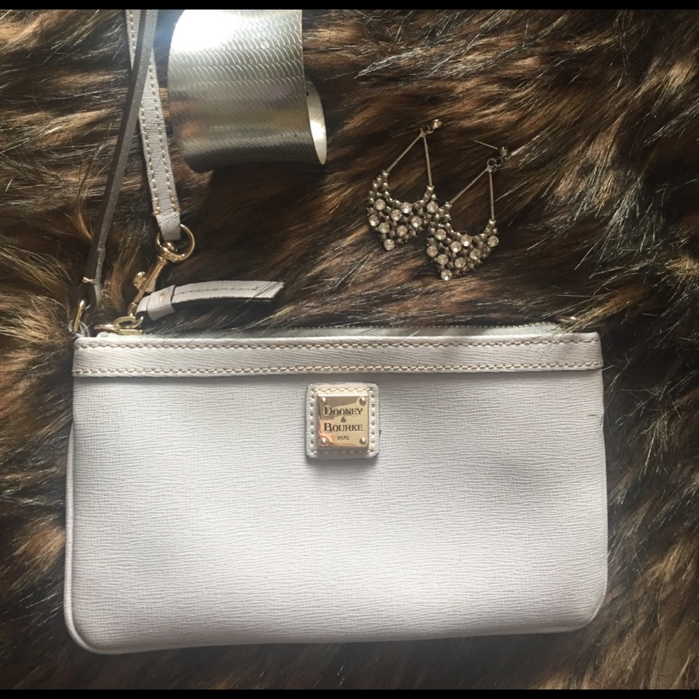 Dooney & Burke 1975 gray clutch