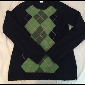 J Crew argyle sweater