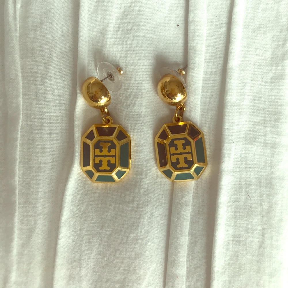 Unused Tory burch emerald drop earring