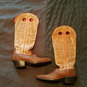 Distressed cowgirl boots