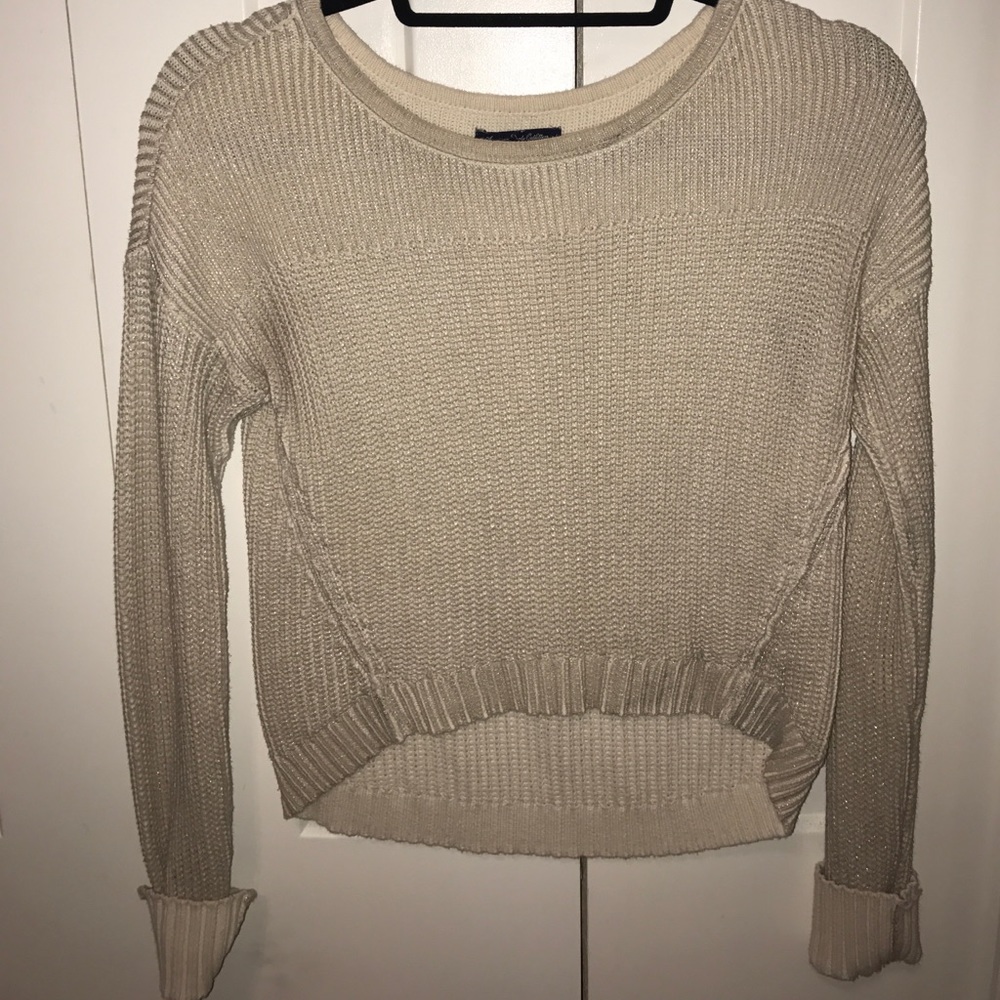 Sparkly Cream American Eagle Sweater