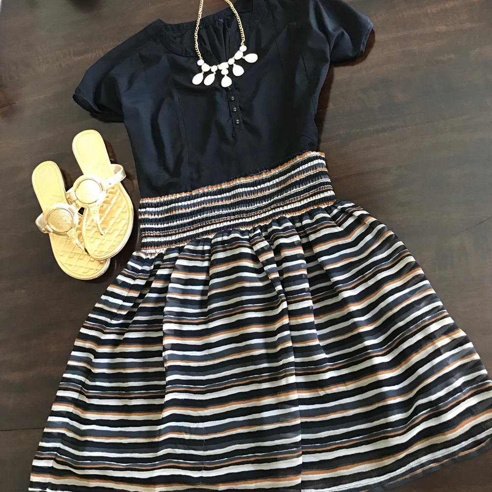 Striped Chiffon Skirt