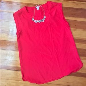 J Crew Red Blouse - Small