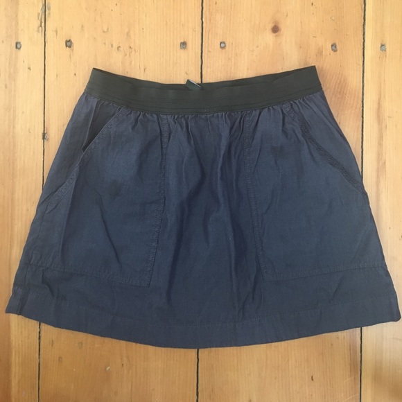 J. Crew Navy Elastic Skirt - Picture 1 of 4