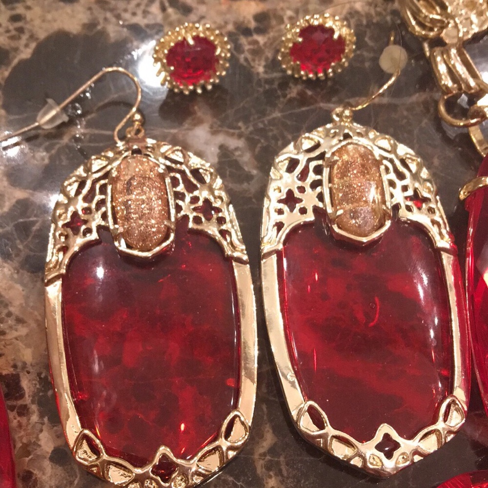 Kendra Scott Custom Red Translucent Deva's