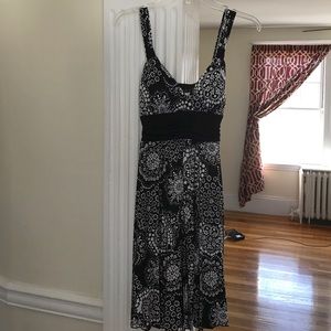 Black and White Floral Dress