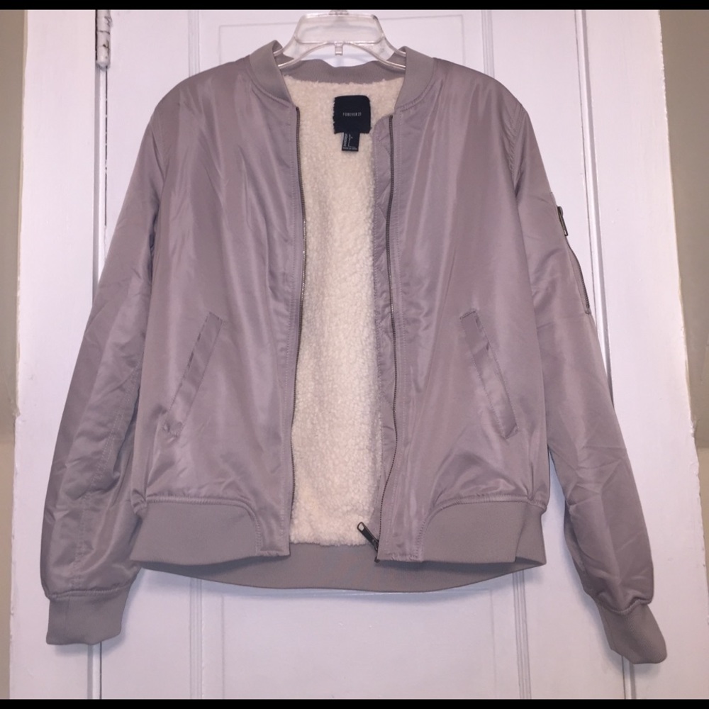 Shearling lined bomber jacket!
