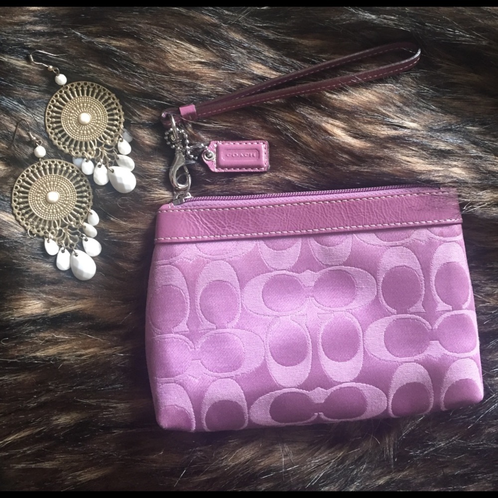 Pink Coach wristlet