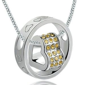 Heart in ring necklace