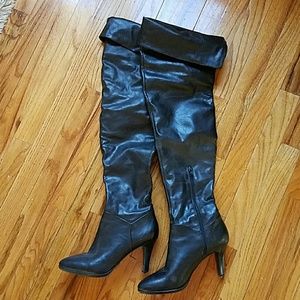 Black over-the-knee boots