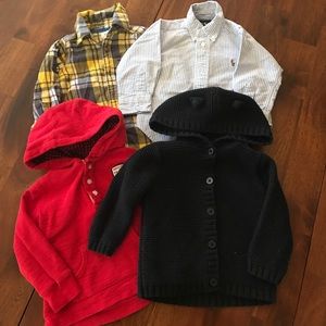 Bundle of 4 long sleeves shirts