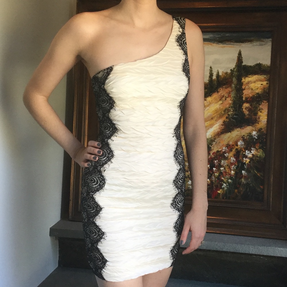 Short asymmetrical cocktail dress