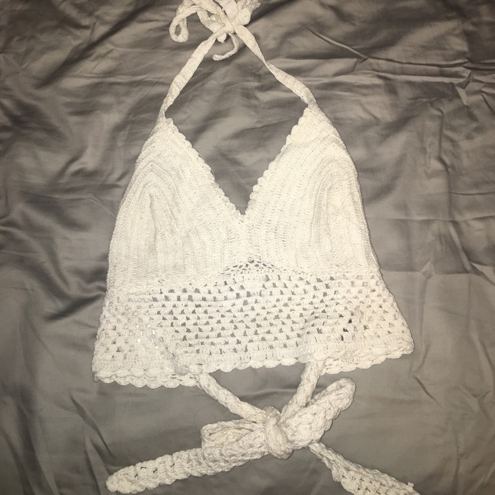 knit crop top bra
