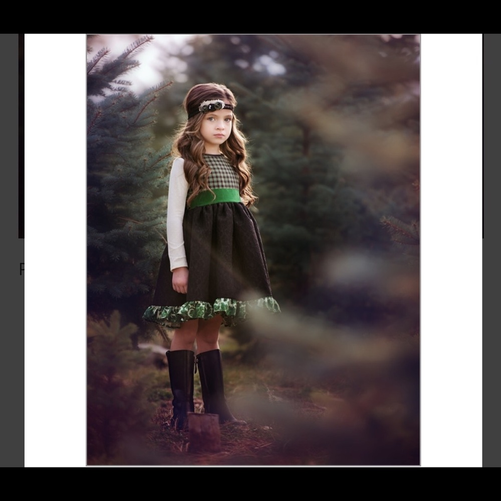 EUC Size 4 Persnickety Black Green Lexi Dress