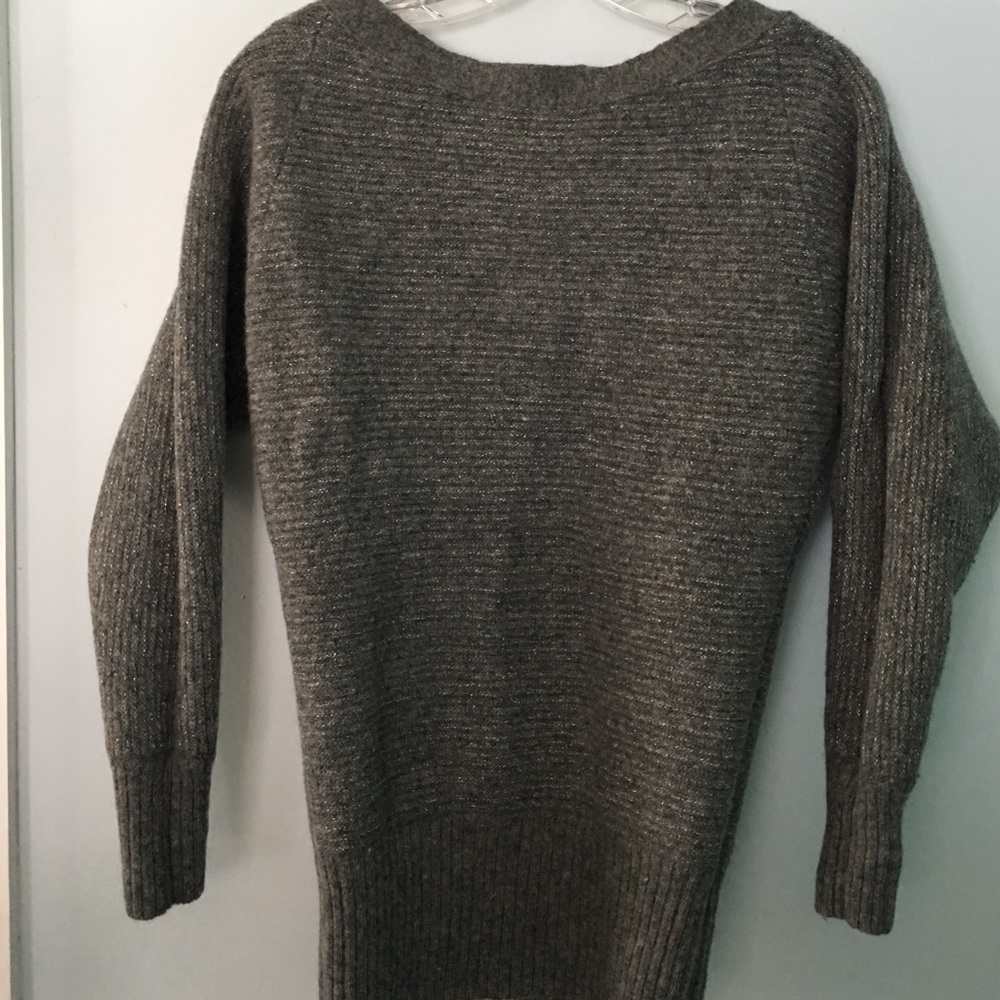 Gray sweater with silver detail