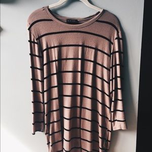 Soft Striped Quarter-Sleeved Shirt.