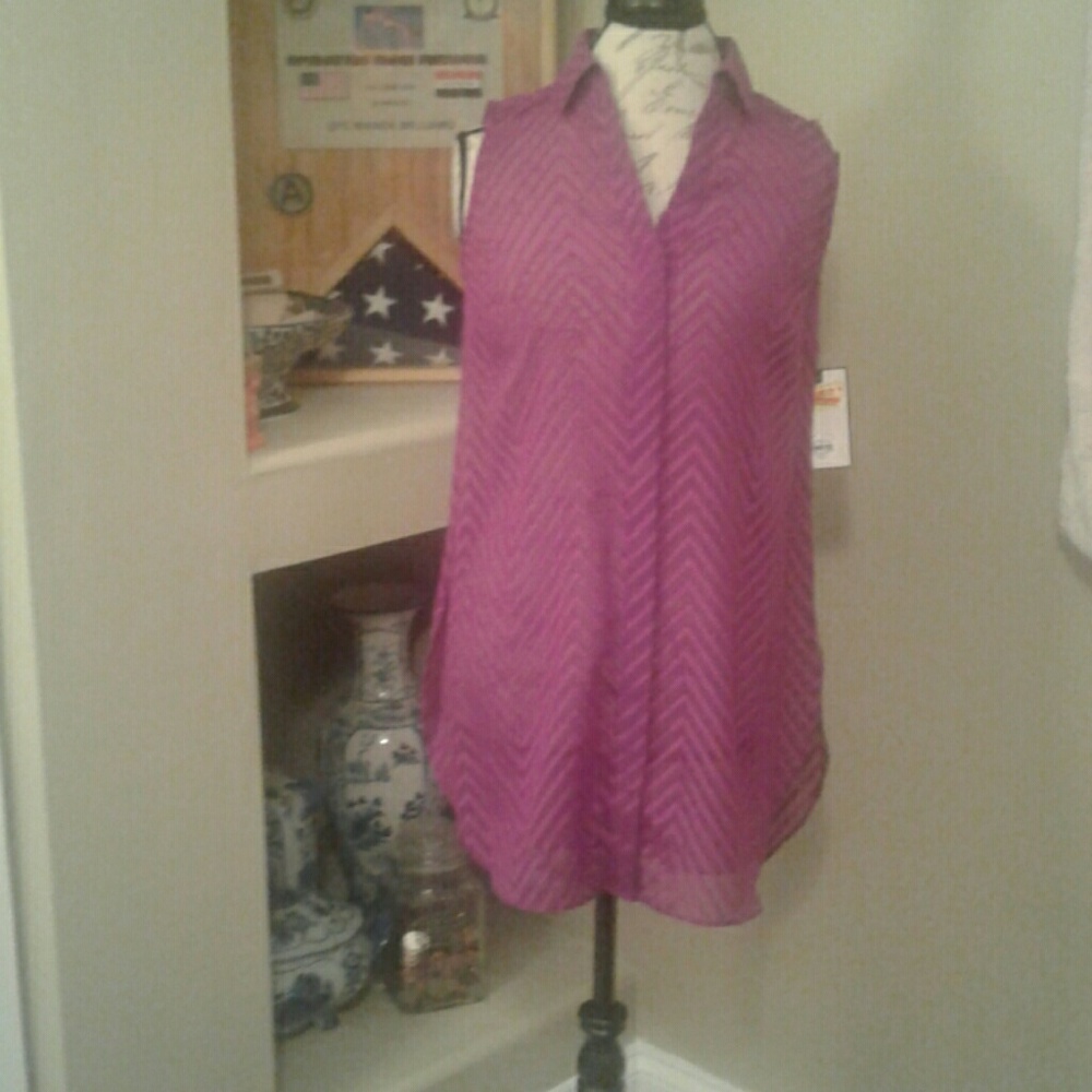 Dana Buchman Purple Blouse