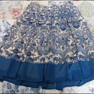 Blue skirt with side zipper