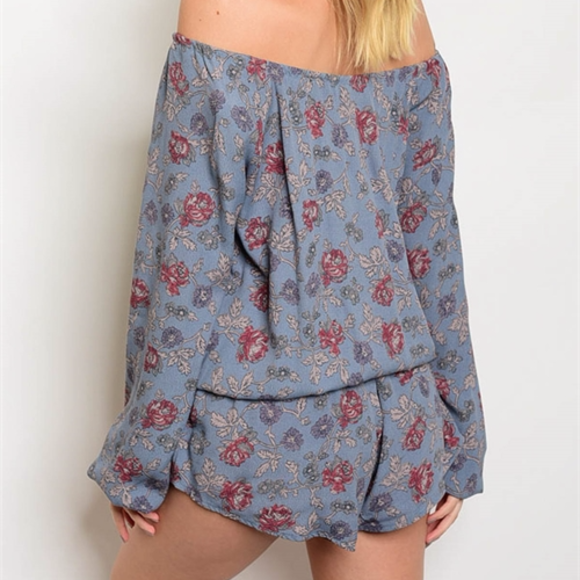 🔹Last 1🔹 Floral On or Off Shoulder Romper - Picture 2 of 5