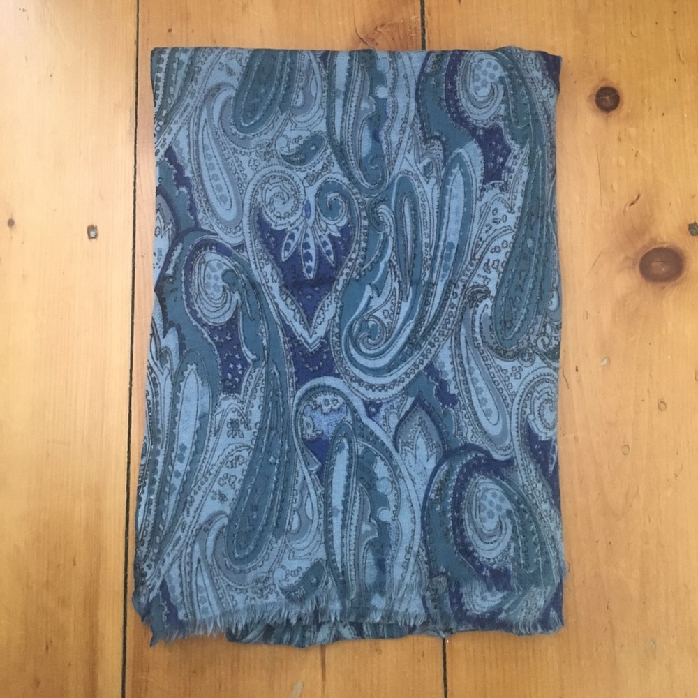 Blue Paisley Scarf