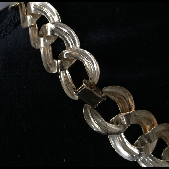 Bold Gold Cuban Link Choker Y2K Vintage Style Statement Necklace - Picture 3 of 3