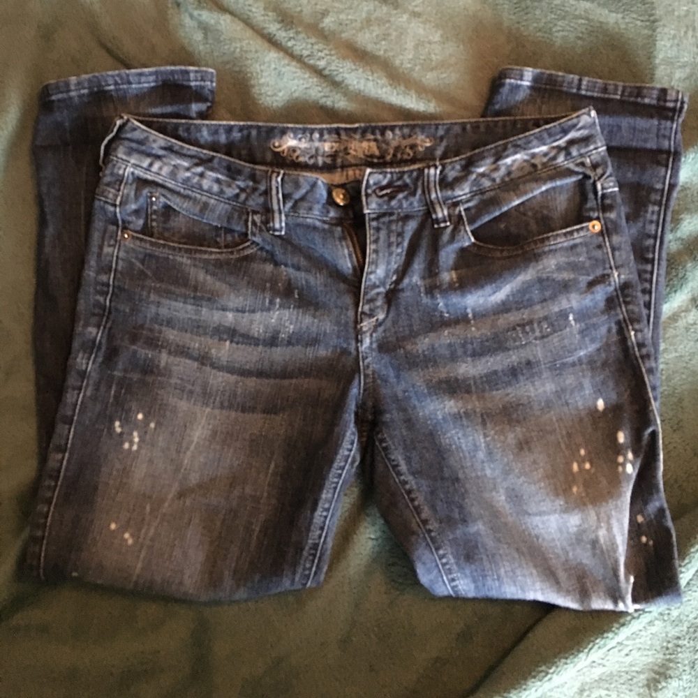 Distressed Express boyfriend jeans
