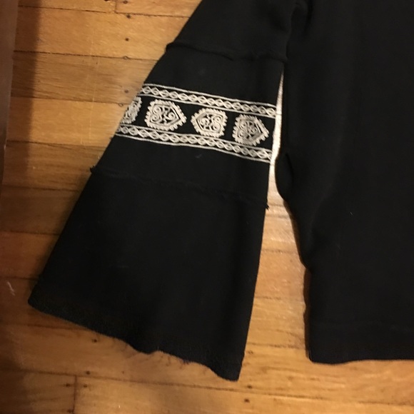 Free People knit, bell sleeve sweatshirt - Picture 3 of 3