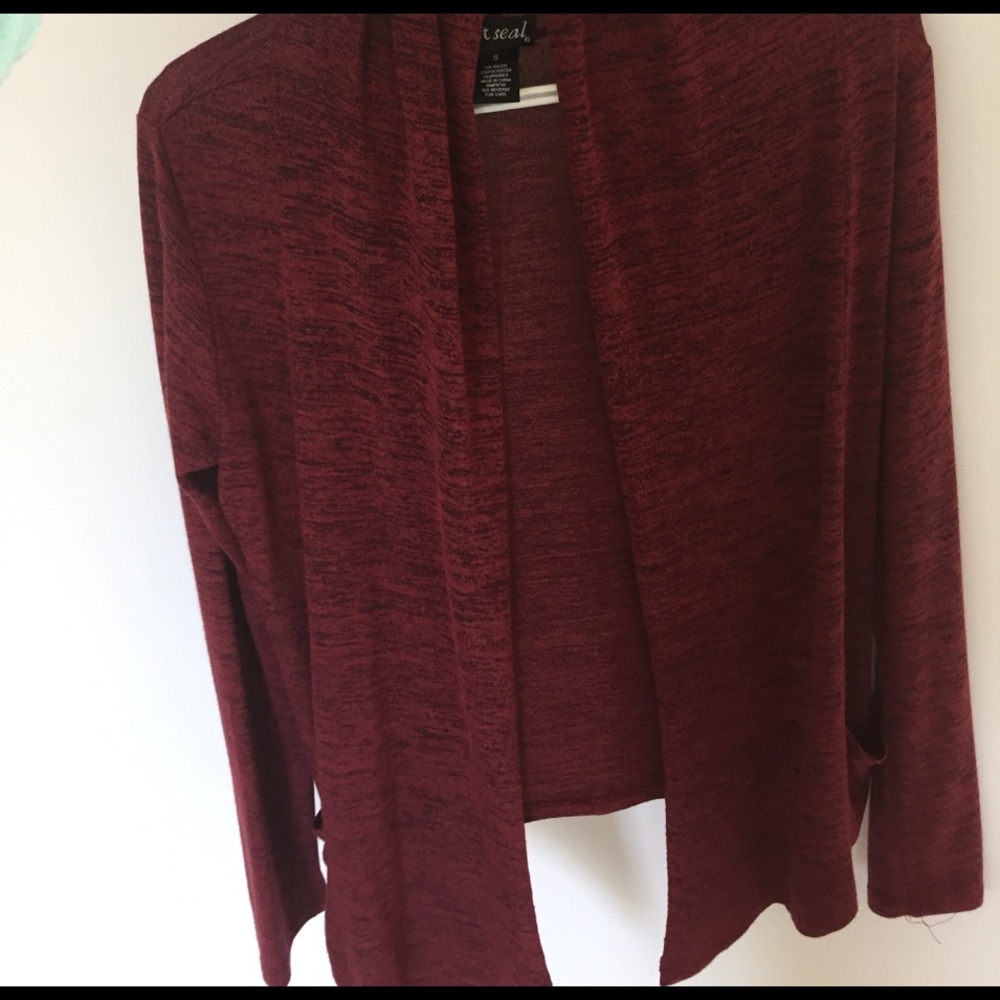 Wet seal burgundy cardigan