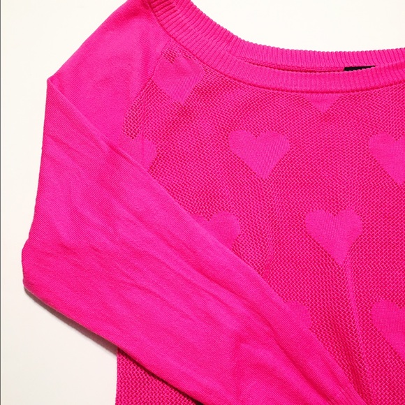 torrid Tops - Hot Pink Heart Sweater torrid Tops - Hot Pink Heart Sweater