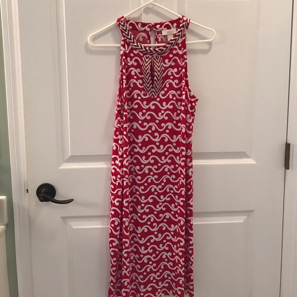 Pink and white sundress
