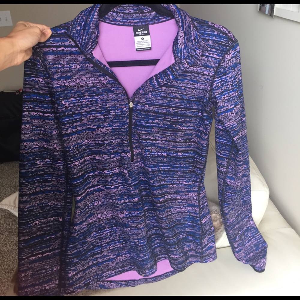 Nike pro dry fit light fleece zip up