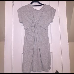 Grey dress with cutouts